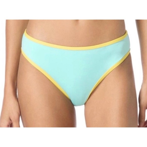 Kate Spade New York Other - Kate Spade New York Low Tide High Cut Bikini Bottoms Aqua Yellow XS S6C480